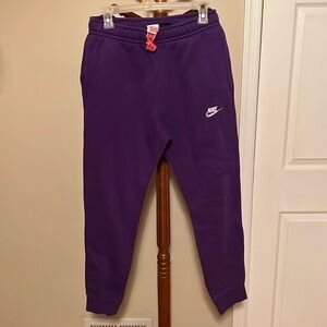 Purple nike jogger sweats